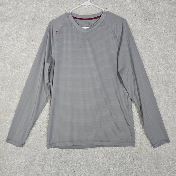 Rhone Shirt Mens Medium Gray Long Sleeve Pullover Athletic Activewear‎ READ - Picture 1 of 12